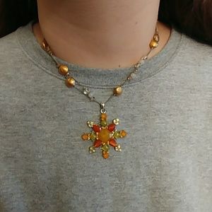 Necklace gems and beads